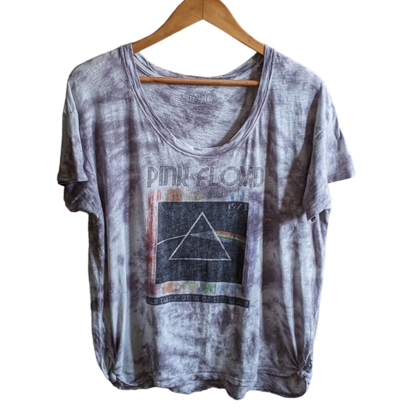 Pink Floyd Dark Side of the Moon Oversized Distressed Tie-Dyed Tee - Picture 6 of 14